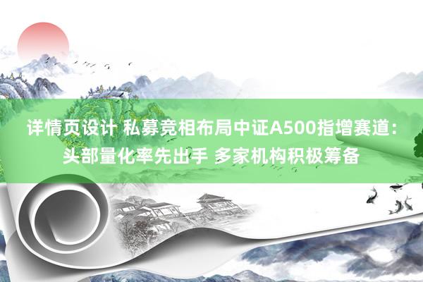 详情页设计 私募竞相布局中证A500指增赛道：头部量化率先出手 多家机构积极筹备